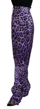 Purple Leopard Print High Waist Pants Dolce & Gabbana