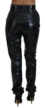 Black Nylon High Waist Skinny Pants Dolce & Gabbana