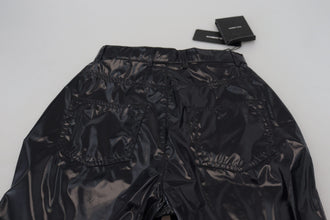 Black Nylon High Waist Skinny Pants Dolce & Gabbana