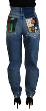 Blue Tattered Skinny Denim Cotton Jeans Dolce & Gabbana