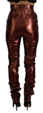 Metallic Bronze High Waist Skinny Jeans Dolce & Gabbana