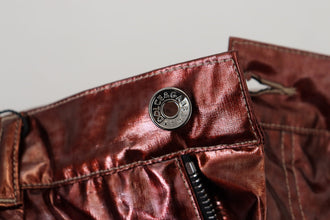 Metallic Bronze High Waist Skinny Jeans Dolce & Gabbana