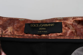 Metallic Bronze High Waist Skinny Jeans Dolce & Gabbana
