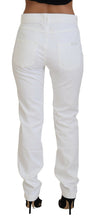White Floral Embroidery Skinny Denim Jeans Dolce & Gabbana