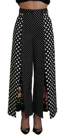 Multicolor Polka Dots High Waist  Pants Dolce & Gabbana