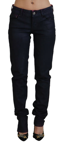 Black Low Waist Slim Fit Women Casual Denim Jeans Just Cavalli