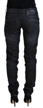Black Cotton Low Waist Slim Fit Women Casual Denim Jeans Acht