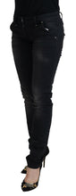 Black Washed Cotton Skinny Women Casual Denim Jeans Acht