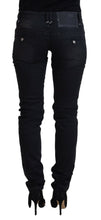 Black Washed Cotton Skinny Women Casual Denim Jeans Acht