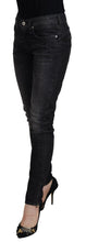 Black Cotton Low Waist Skinny Women Casual Jeans Fiorucci