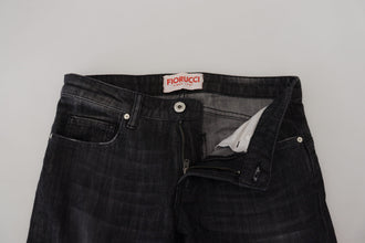 Black Cotton Low Waist Skinny Women Casual Jeans Fiorucci