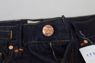 Blue Cotton Low Waist Slim Fit Women Casual Jeans Acht