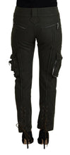 Green Lace Up Leg Women Tapered Pants Ermanno Scervino