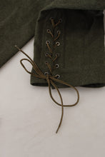 Green Lace Up Leg Women Tapered Pants Ermanno Scervino