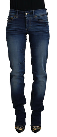 Blue Cotton Women Casual Denim Jeans Just Cavalli