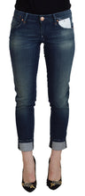 Blue Cotton Slim Fit Women Casual Denim Jeans Acht