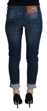 Blue Cotton Slim Fit Women Casual Denim Jeans Acht