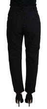Black Cotton Baggy High Waist Women Pants CYCLE