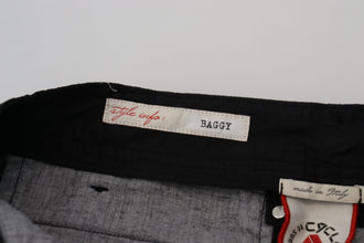 Black Cotton Baggy High Waist Women Pants CYCLE