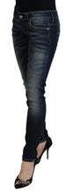 Blue Washed Cotton Slim Fit Women Denim Jeans Acht