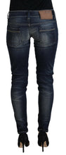 Blue Washed Cotton Slim Fit Women Denim Jeans Acht