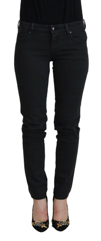 Black Cotton Slim Fit Women Denim Jeans Ermanno Scervino