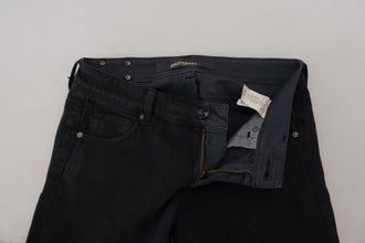 Black Cotton Slim Fit Women Denim Jeans Ermanno Scervino
