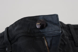 Black Cotton Slim Fit Women Denim Jeans Ermanno Scervino