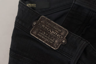 Black Cotton Slim Fit Women Denim Jeans Ermanno Scervino