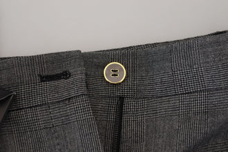 Gray High Waist Women Wool Pants Dolce & Gabbana