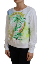 White Graphic Print Long Sleeves Sweater Versace Jeans
