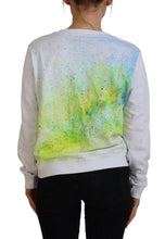 White Graphic Print Long Sleeves Sweater Versace Jeans