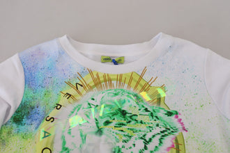 White Graphic Print Long Sleeves Sweater Versace Jeans