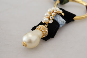 Gold Brass Sicily Crystal Robe Statement Necklace Dolce & Gabbana