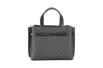 Emilia Small Black Signature PVC Satchel Crossbody Handbag Purse Michael Kors