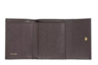 Brown Leather Women Wallet Trussardi