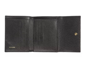 Black Leather Women Wallet Trussardi