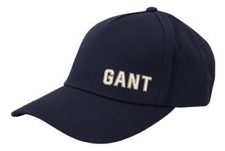 Blue Cotton Logo Print Baseball Cap Casual Hat Gant