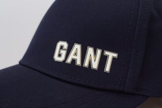 Blue Cotton Logo Print Baseball Cap Casual Hat Gant