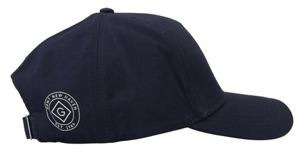 Blue Cotton Logo Print Baseball Cap Casual Hat Gant