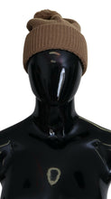 Brown Solid Knitted Fur Ball Winter Beanie Hat Dolce & Gabbana