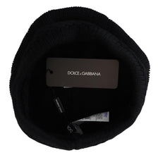 Black Virgin Wool Women Winter Beanie Cap Hat Dolce & Gabbana