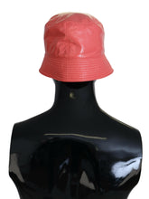 Peach Quilted Faux Leather Women Bucket Cap Hat Dolce & Gabbana