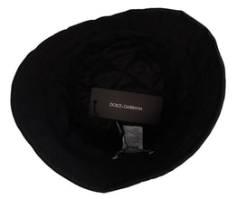 Black Nylon Women Bucket Cap Hat Dolce & Gabbana