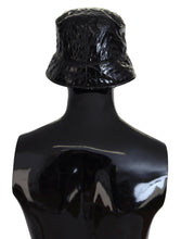 Black Quilted Faux Leather Women Bucket Cap Hat Dolce & Gabbana