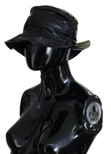 Black Quilted Faux Leather Women Bucket Cap Hat Dolce & Gabbana