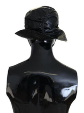 Black Quilted Faux Leather Women Bucket Cap Hat Dolce & Gabbana