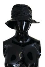 Black Quilted Faux Leather Women Bucket Cap Hat Dolce & Gabbana