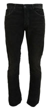 Gray Cotton Corduroy Men Casual Jeans Costume National