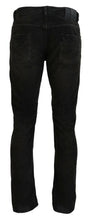 Gray Cotton Corduroy Men Casual Jeans Costume National